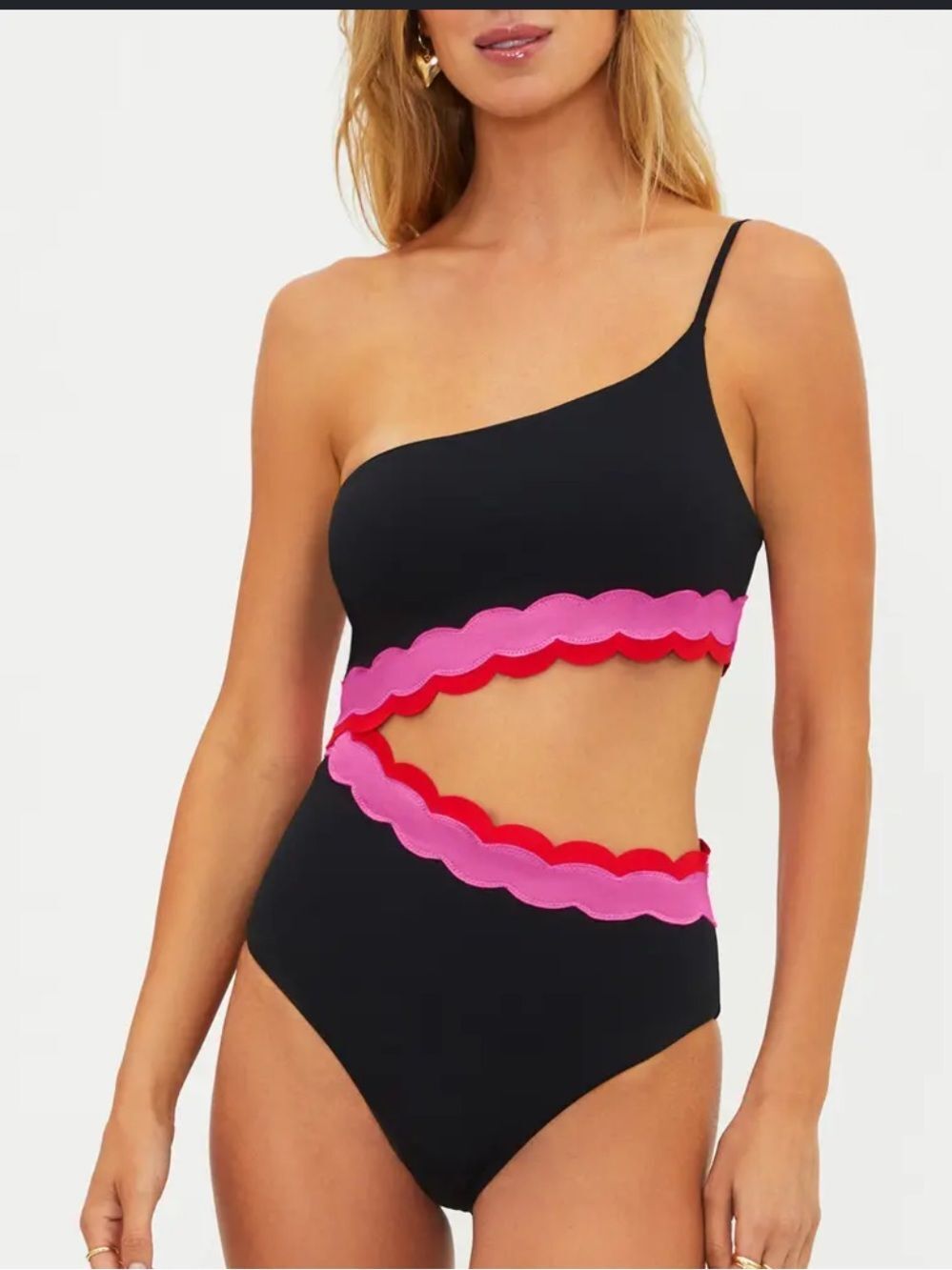 Beach Riot Liora Scallop Cutout One Piece Swimsuit